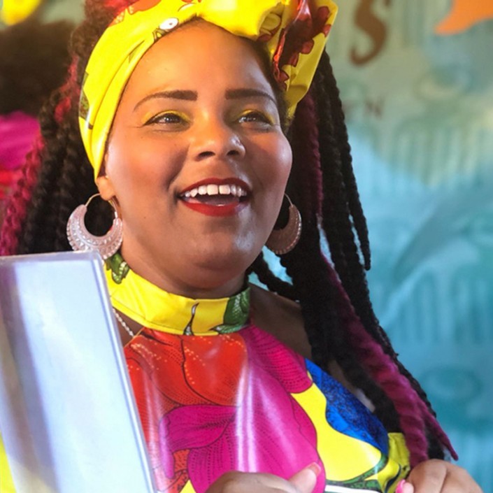 Danitzah Jacobs op een foodfestival